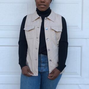 Light beige Outerwear Vest Jacket Size medium